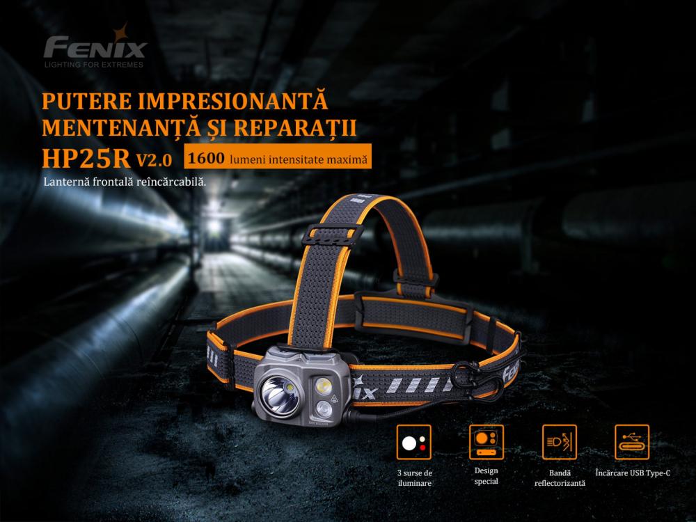 Lanterna frontala Fenix HP25R V2.0 - Alpin Expe